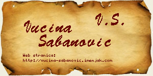 Vucina Šabanović vizit kartica